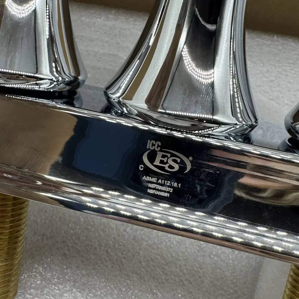 Time Arrow Two Handle Center Set Bathroom Faucet Chrome Polished Finish NIB